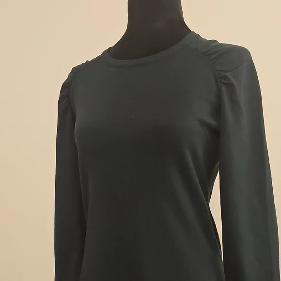Calvin Klein Dark Green Puff Sleeve Sweater Dress - Picture 7 of 9